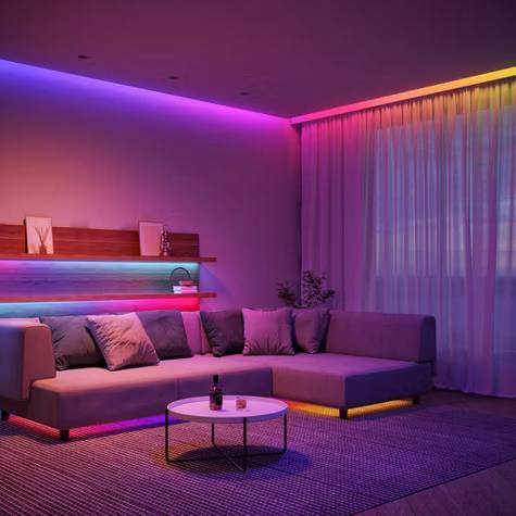 Govee 49.2' Wi-Fi RGBIC LED Strip Light: Home Theater Bias Lighting - Image 5