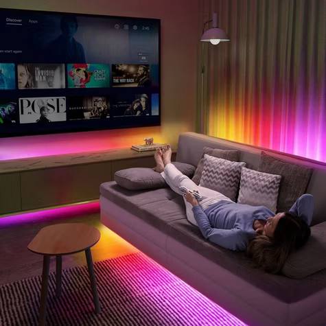 Govee 49.2' Wi-Fi RGBIC LED Strip Light: Home Theater Bias Lighting - Image 6