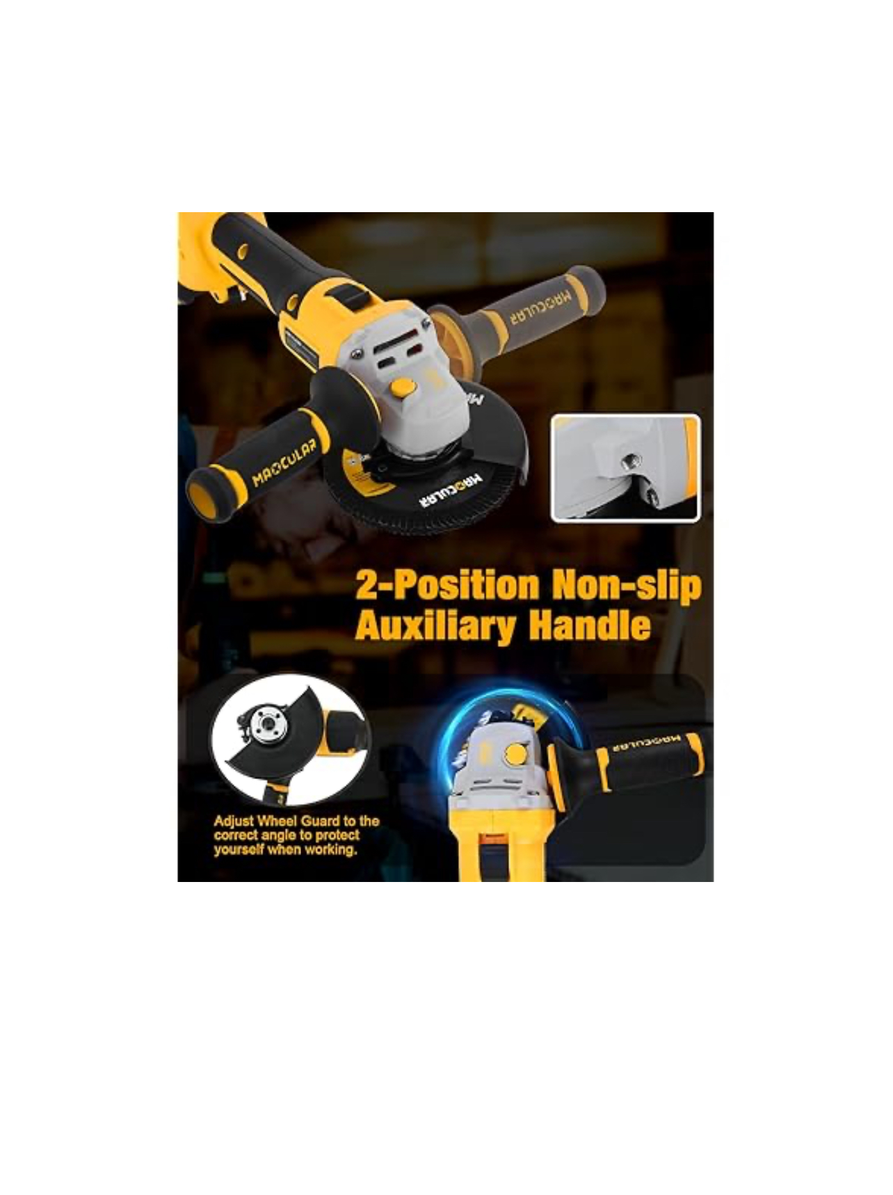 Maxcular W2199 Cordless Angle Grinder - Image 3