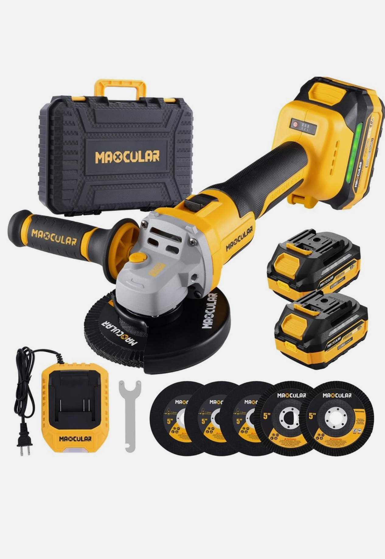Maxcular W2199 Cordless Angle Grinder - Image 8